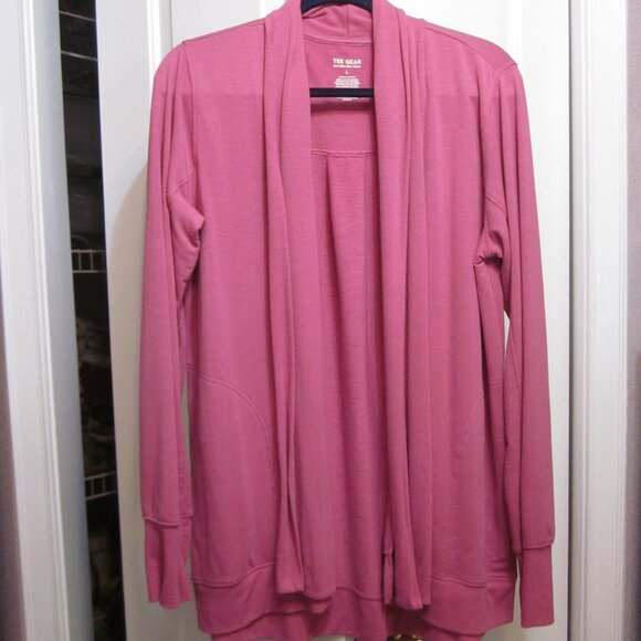 Tek Gear Berry Pink Knit Cardigan Sz L - Picture 1 of 8